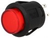 Buton Auto cu Retinere  1.5A 12V Autoblocant 16mm LED Rosu R135RED