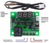Termostate > Modul Termostat - Controller de Temperatura Programabil Afisaj LED Rosu XH-W1209 TM4930/TC cu alimentare la 12V si iesire pe releu