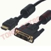 Cablu HDMI Tata - DVI-D Tata cu Filtru  1.8m