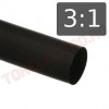 Tub Termocontractabil  30mm contractie 3:1 Negru 1m