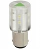 Bec 24V - LED VERDE soclu BA15D Semnalizare pentru Turn Semnalizator Luminos Industrial