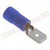 Papuc Tata Izolat Albastru Plat 6.3mm Ninigi pentru fir 1.5-2.5mmp - T65B - set 10 buc