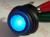 Comutator Rocker R20 Monopolar 2 Pozitii 3 pini Negru cu LED Albastru B8W2BLU - cu protectie la apa