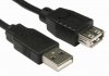 Cablu USB 2.0 A Mama - USB 2.0 A Tata 0.2m LE-143/0.2 Negru