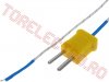 Sonda de temperatura tip K  -50 / +200*C senzor liber si cablu 1000mm cu Mufa TP03/TM