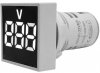Voltmetru de Panou Curent Alternativ 500Vac LED ALB VAC78126SQ