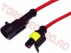 Conector cu Protectie la Apa Superseal  1 Pin Pereche Mama + Tata cu Cablu Rosu 1.5mmp 200mm SS0663/TR