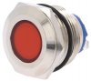 Bec Martor D22 Rosu Lampa Control cu LED   12VDC/12VAC IND22V12RED