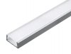 Profil Aluminiu Banda LED Aplicat PROF3370/EP cu Protectie Alba 2m 16x7mm pentru Banda 12mm