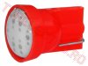 Bec Auto 12V cu LED Rosu MultiChip UltraBright 180* pe soclu W5W T10RED6L