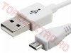 Cablu Charger + Date USB 2.0 A Tata - Micro USB 6.8x1.8 Tata  1.8m MICBM18 - Alb