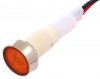 Bec Indicator Lampa Control Bord Auto D10 Galben  24Vcc cu LED si Fire 200mm IND10P24YEL