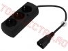 Cablu Adaptor cu 3 Prize Mama - IEC C14 Tata pentru UPS 0.3m PCUAP33