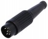 Mufa Tata DIN 6 pini 240grd Metalica Neagra pe Cablu DNC61066BK