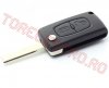 Carcasa Cheie cu Telecomanda Tip Briceag cu 2 Butoane pentru Citroen/ Peugeot 307 CC102/GB