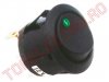 Comutator Auto Rocker 23mm Monopolar 2 Pozitii 3 pini Verde cu LED 12V AK12/SAL