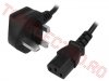 Cablu Stecker Tata UK - IEC C13 Mama pentru Echipamente din Anglia 1.5m UKP4415BK