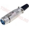 XLR 3 Pini Cannon Mama Argintiu XLR0044