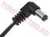 Conector Curent DC > Conector cu fir PC 2.1 - 5.5 la 90* pentru alimentatoare PC1201-3 - set 10 bucati