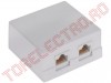 Telefonie - ISDN - UTP > Priza UTP Cat6 / ISDN / RJ45 Dubla Aplicata cu insertie UTP-2Ai UTP00316