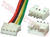 Conectori de Placa cu Fire > Conector Cablaj 4 Pini Mama + Tata Pas 1.50mm - cu Fire 15cm 4x28AWG CP73227 Set 10 bucati