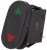 Comutator Auto Clapeta 3 Pozitii 4 pini cu Indicatoare LED Verde - Rosu 12V 21A CF0066 pentru Lumini Far Proiector LED