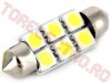 Bec Auto 12V cu 6 LED SMD Alb Sofit 39mm CLD016/GB