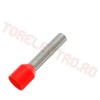 Tub Terminal Capat Cablu Izolat pentru  1.0mm2 x 10mm TC1.0/100-10 Set 100 buc