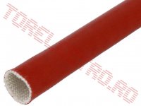 Tub Varnis Termorezistent din Fibra de Sticla si Silicon 10mm 250*C Rosu-Caramiziu SCS44K100-10 - rola 10m