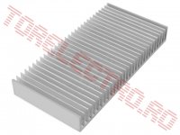 Radiator Statie Modul Putere Tranzistori Finali din Aluminiu RAD0325 100x200x25mm