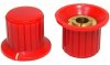 Buton pentru Potentiometru Rotativ cu Ax 6.0mm PSS51RED Blocare cu Pensa 25x19mm