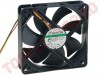 Ventilator  12V 120x120x25 mm lagar Sunon MEC0251V1-G99 cu 3 Fire