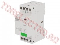Contactor 4 Contacte NO 25A cu bobina la 230Vac pe Sina DIN IKA2540230VAC/TM - releu protectie pentru sistem incalzire electrica prin pardoseala