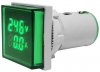 Ampermetru-Voltmetru de Panou 100A 60-500Vca LED VERDE cu Transformator de Curent VA78134SQ