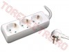 Prelungitoare Electrice > Prelungitor 3 Prize cablu  3 metri 3x1.0 mmp Alb PREL3070-3