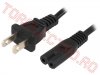 Cabluri pentru Echipamente > Cablu Stecker Tata SUA - IEC C7 Mama pentru Echipamente din USA 3m USAP223BK