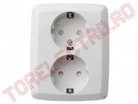 Priza Dubla pentru Interior 16A/ 250V cu protectie pentru copii 0374H/SAL