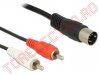 Audio-Video > Cablu DIN5 Tata la 2 RCA Tata 1.2m Cable-305