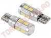 Bec Auto 12V cu LED SMDx10 Alb Canbus T10 CAN0383/LP CAN121/GB - set 2 bucati