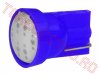 Bec Auto 12V cu LED Albastru MultiChip UltraBright 180* pe soclu W5W T10BLU6L