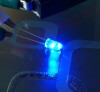 Led Albastru  5mm Superluminos Alimentat la 12V Transparent 60* BLU5T-12V - set 10 bucati