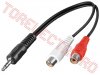 Cablu Jack 3.5 Tata Stereo - 2x RCA Mama 0.2m LE-406