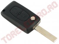 Carcasa Cheie cu Telecomanda Tip Briceag cu 2 Butoane fara Suport Baterie pentru Citroen/ Peugeot CC098/GB