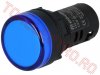 Lampi Indicatoare 24V > Bec Indicator Lampa Control Bord Auto D22 Albastru cu LED 24Vcc L22BL24AA