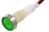 Lampi Indicatoare 24V > Bec Indicator Lampa Control Bord Auto D10 Verde  24Vcc cu LED si Fire 200mm IND10P24GRE