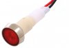 Lampi Indicatoare 24V > Bec Indicator Lampa Control Bord Auto D10 Rosu  24Vcc cu LED si Fire 200mm IND10P24RED