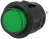 Buton Auto cu Retinere  1.5A 12V Autoblocant 16mm LED Verde R135GRE