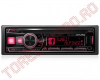 Radio-CD  Alpine CDE-185BT cu Player MP3, USB, Bluetooth, Afisaj Culoare Programabil, Putere 4x50W