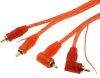 Cabluri de semnal > Cablu RCA 5m Portocaliu cu Remote si 2 mufe la 90grade RCA604P pentru Amplificatoare si tunuri de Bas auto