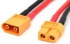 XT60 Amass Power Conector Alimentare  30 Amperi Tata+Mama cu fire 200mm XT60F20